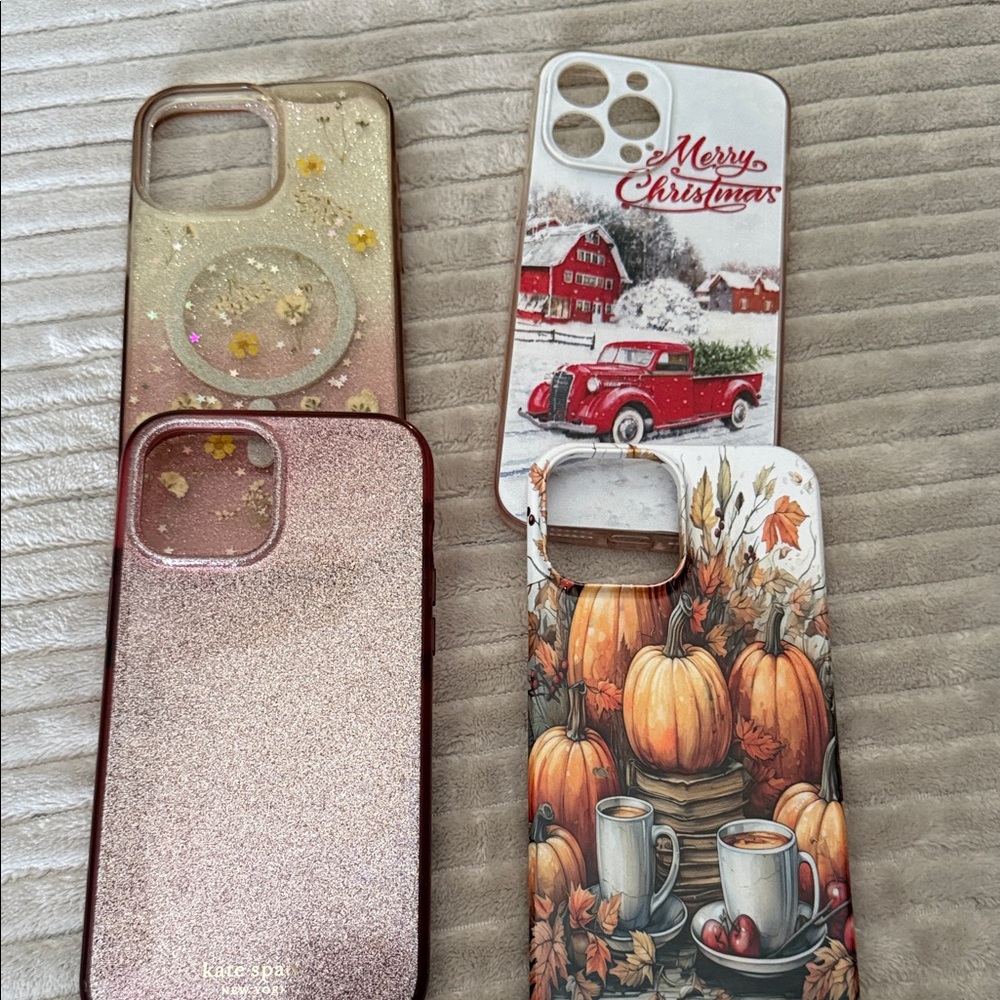 Kate Spade Gold Glitter and Festive iPhone Cases